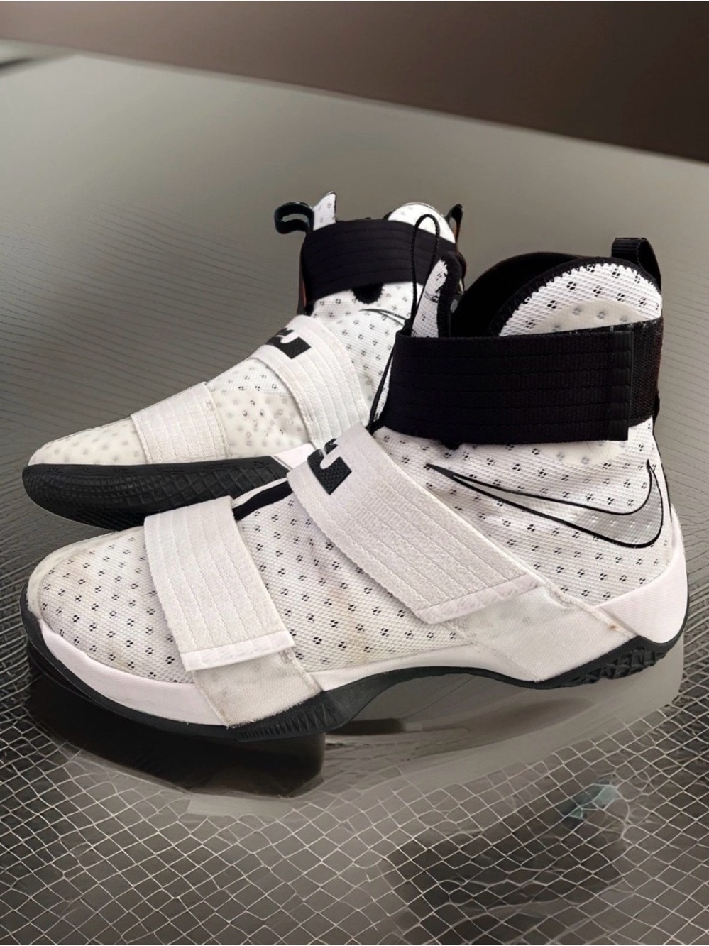 Nike LeBron Soldier 10 TB White Black Panda 856489-100 Men Size 15 RARE